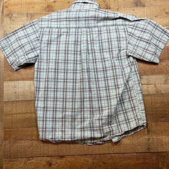 Wrangler Gray & White Short Sleeve Button Down Shirt size XL - Picture 2 of 4